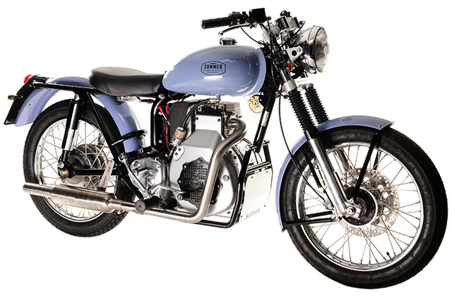 462 Sommer Dieselmotorrad Modell 2011 blau rechte Seite